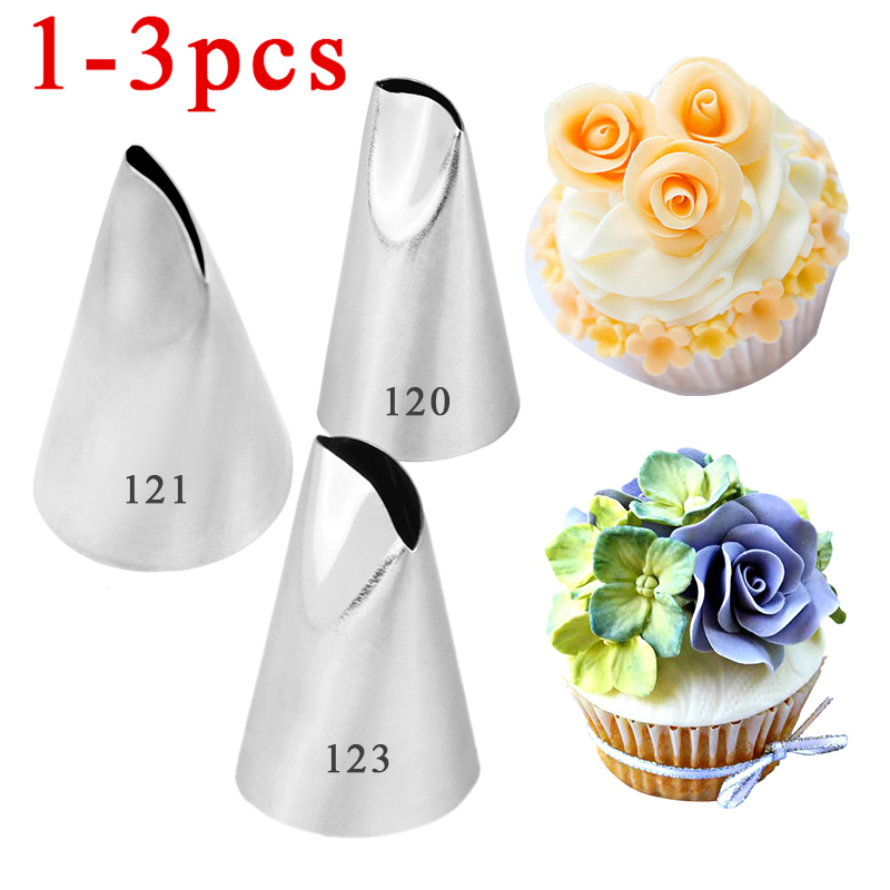 Decorating Tip Set - #120 121 123 krim kelopak mawar