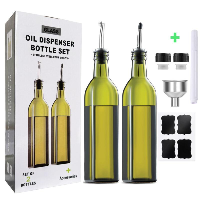 Kitchen Glass Baking Set - Botol Dispenser Minyak dan Cuka Kaca