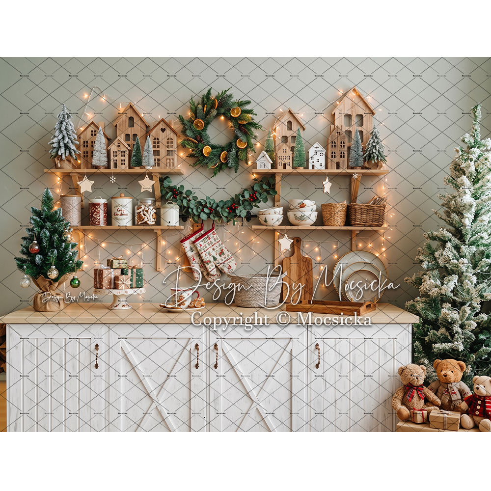 Kitchen Baking Background - Latar Belakang Dapur Kue Jahe Natal