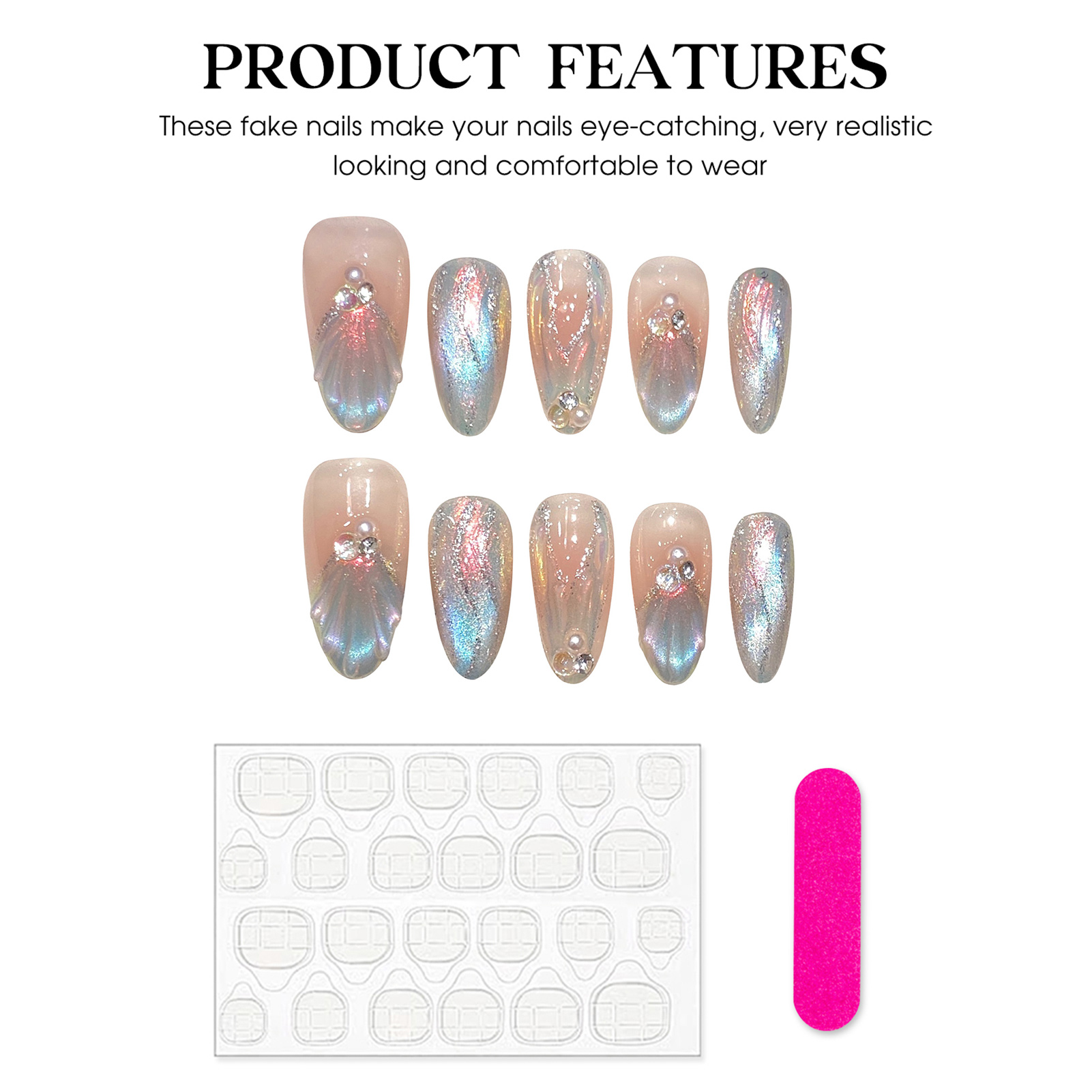 Decorating Tip Set - Kuku Palsu Wanita Model Mermaid Dreamy