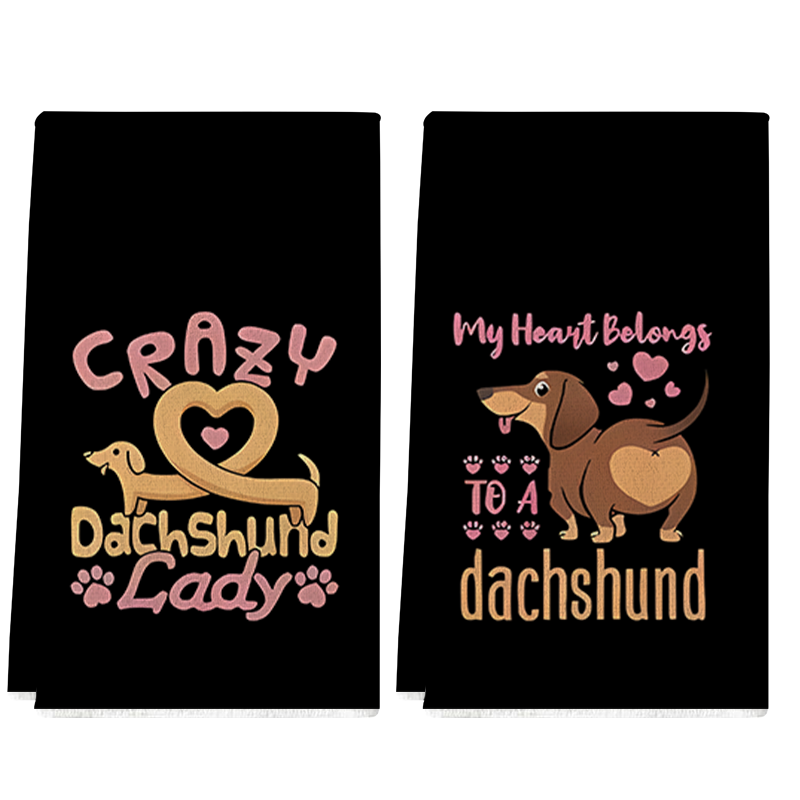 Kitchen Baking Background - 2 Buah, Handuk Dapur Bertema Anjing