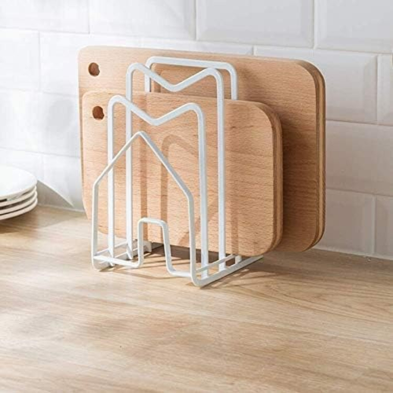 Kitchen Baking Cupboard - 1Pc Penyangga Tutup Panci Warna Putih
