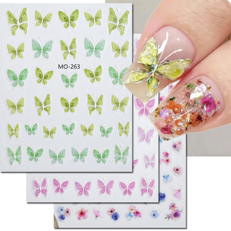Decorating Tip Set - Stiker Tempel Seni Kuku Bunga Mekar