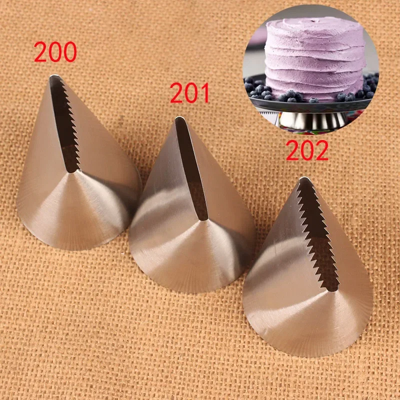 Decorating Tip Set - #200 #201 #202 Ekstra Besar Stainless