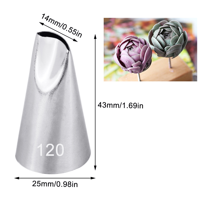 #120 121 123 krim kelopak mawa - Decorating Tip Set ulasan dan harga