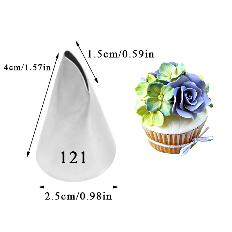 #120 121 123 krim kelopak mawa - Decorating Tip Set ulasan dan harga