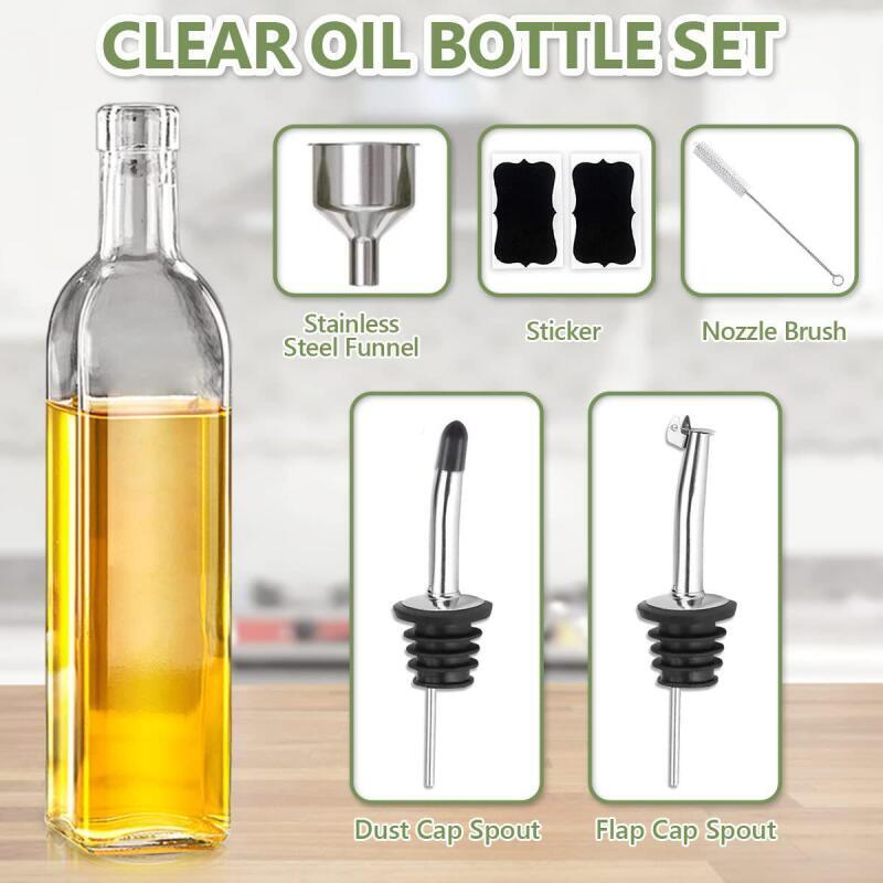 Botol Dispenser Minyak dan Cuk - Kitchen Glass Baking Set ulasan dan harga