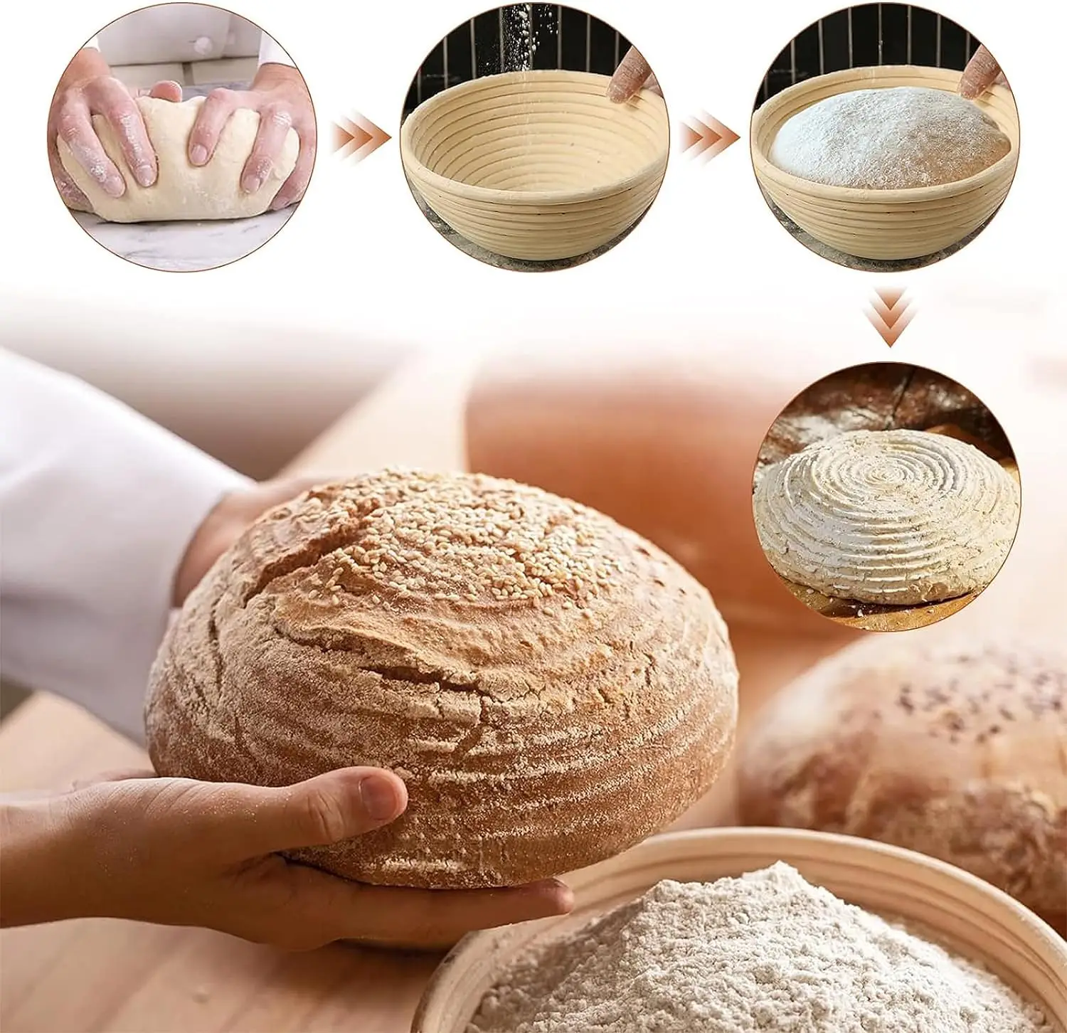 Kit Pembuat Roti Sourdough 650 - Kitchen Glass Baking Set ulasan dan harga