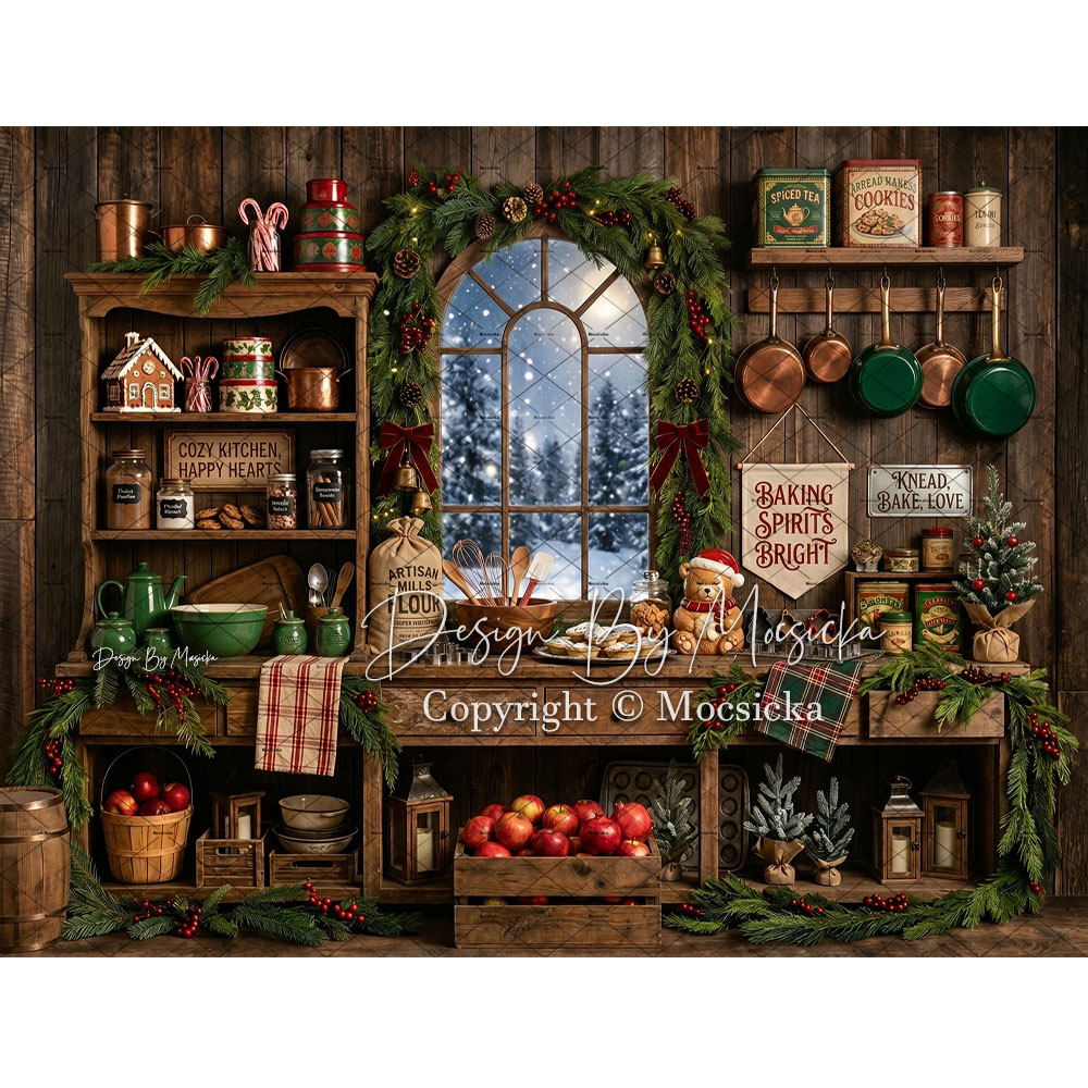 Latar Belakang Dapur Natal Ber - Kitchen Baking Background ulasan dan harga