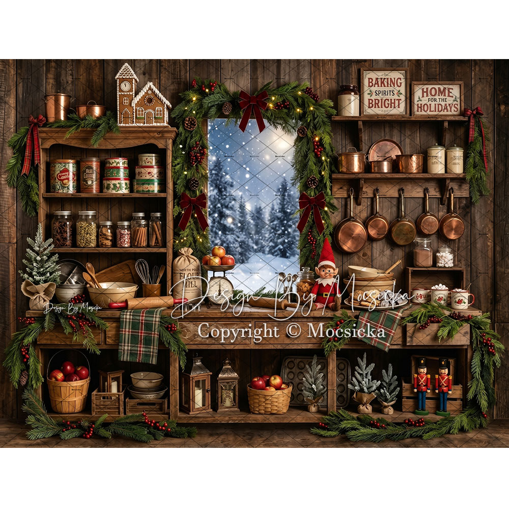 Latar Belakang Dapur Natal Ber - Kitchen Baking Background ulasan dan harga