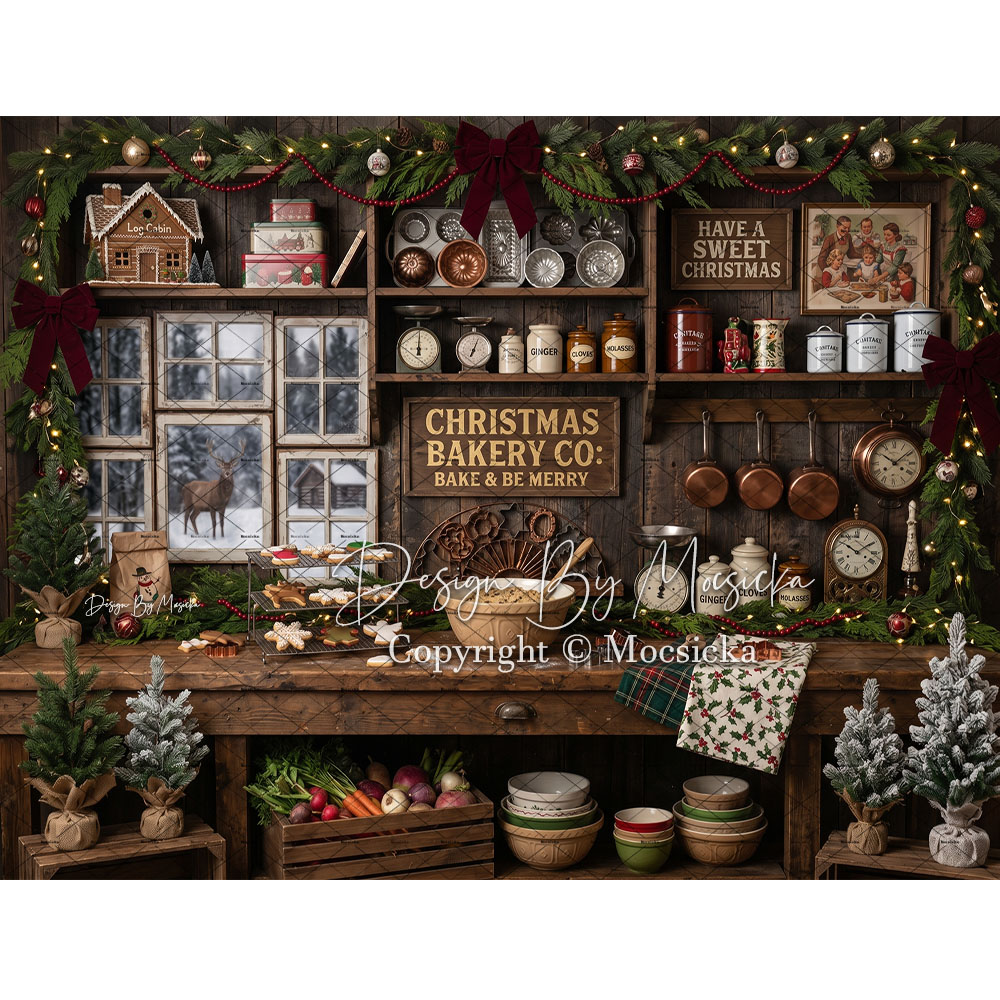 Latar Belakang Dapur Natal Ber - Kitchen Baking Background ulasan dan harga