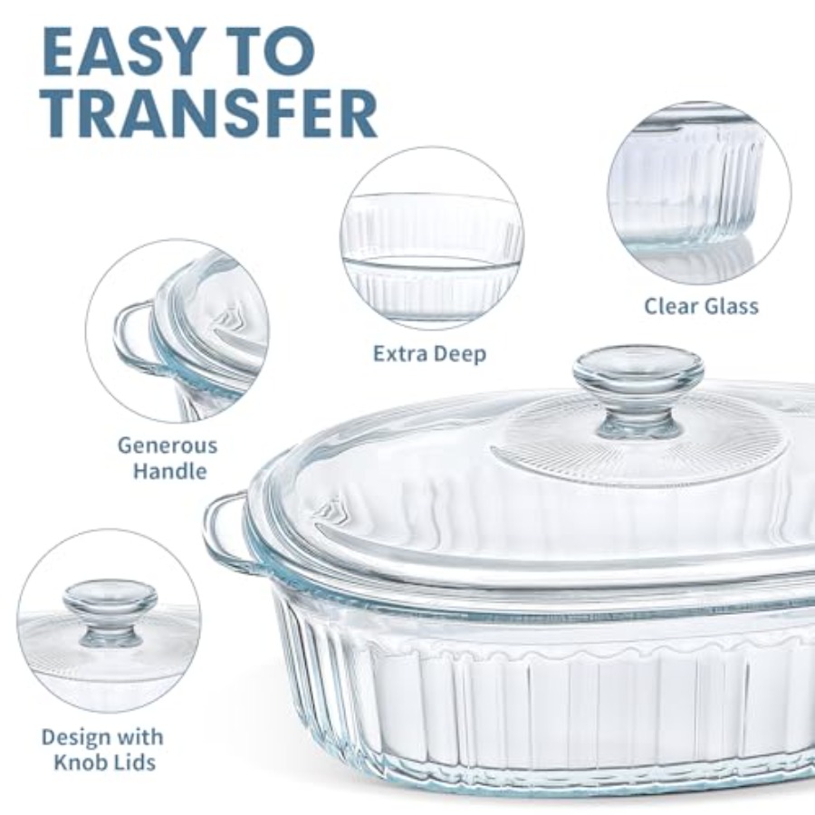 Set wadah kue untuk penggunaan - Kitchen Glass Baking Set ulasan dan harga