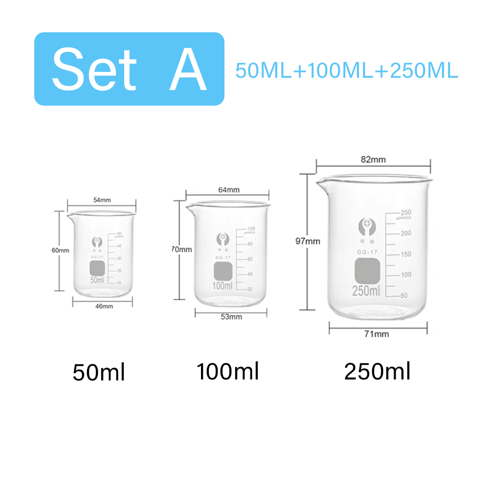 3 Buah/Set Set Gelas Ukur Kaca - Kitchen Glass Baking Set ulasan dan harga