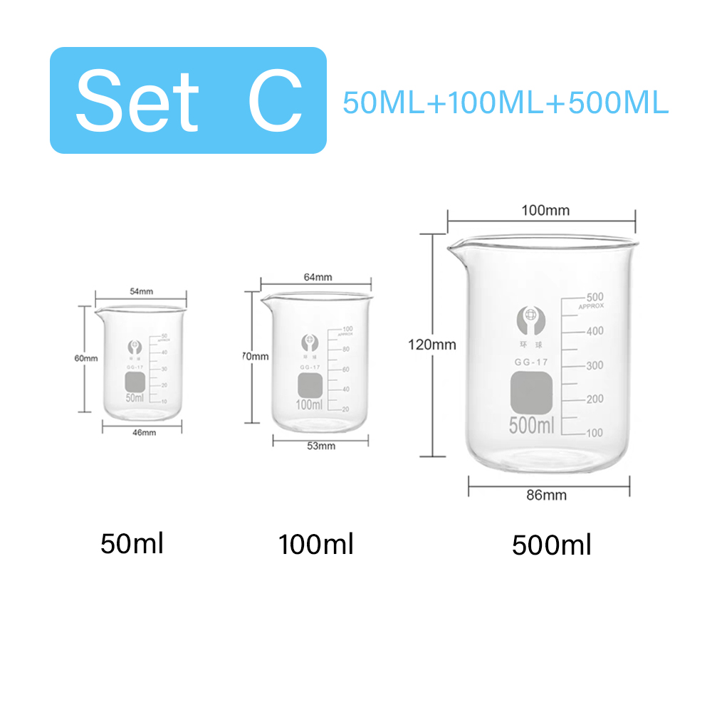 3 Buah/Set Set Gelas Ukur Kaca - Kitchen Glass Baking Set ulasan dan harga