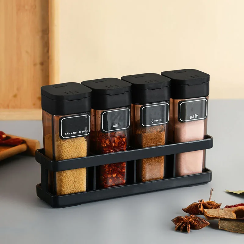 Set Organizer Bumbu 4-in-1 - B - Kitchen Glass Baking Set ulasan dan harga