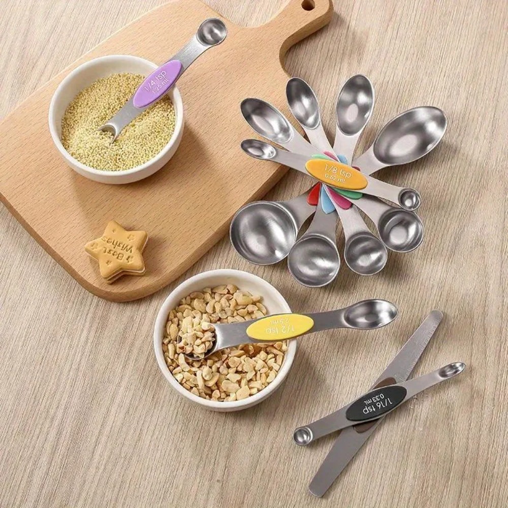 Set Sendok Ukur Magnetik Logam - Kitchen Glass Baking Set ulasan dan harga